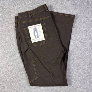Dovetail Workwear Pants Womens 22x32 Brown DX Bootcut Durable Cordura Canvas Art